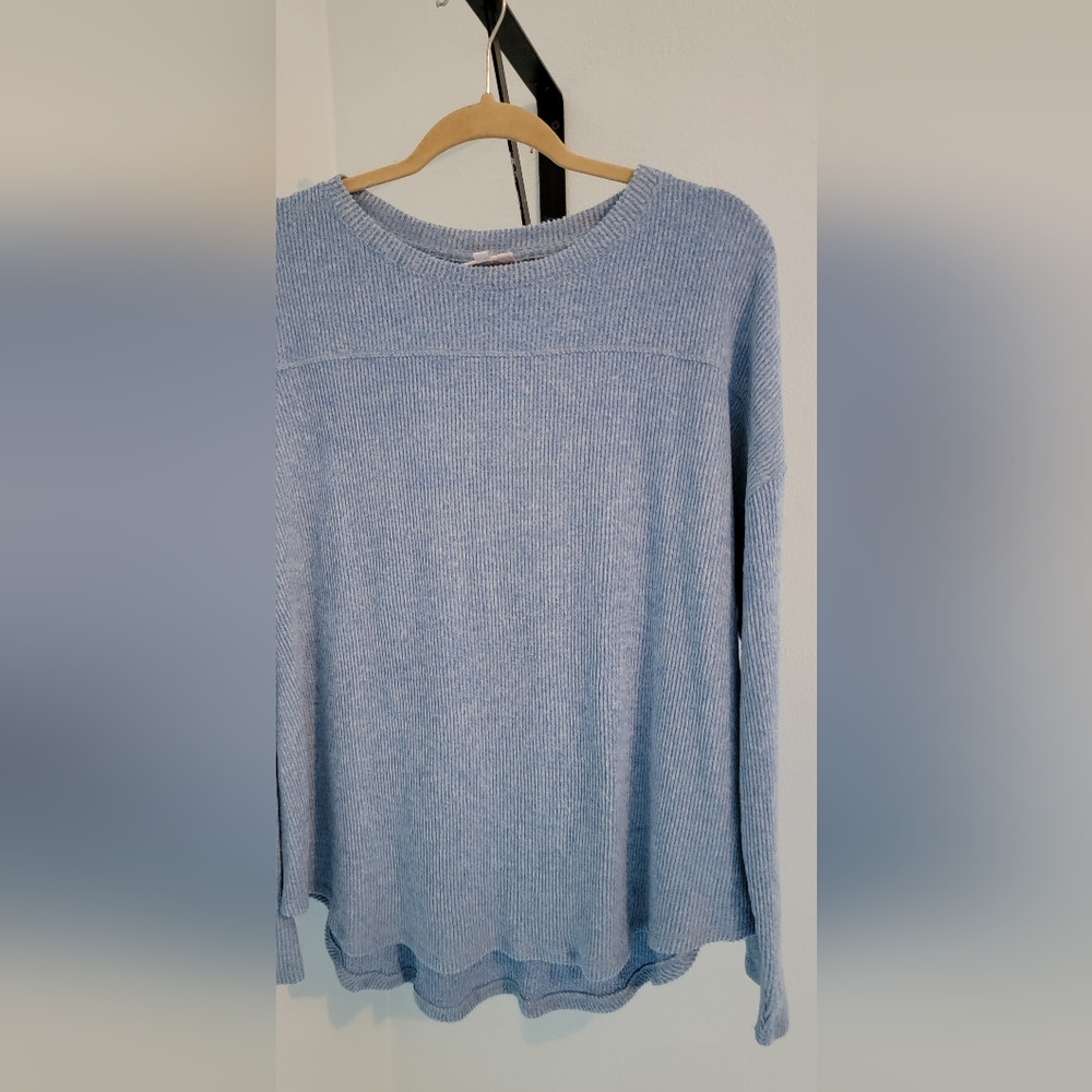 Light blue chenille sweater